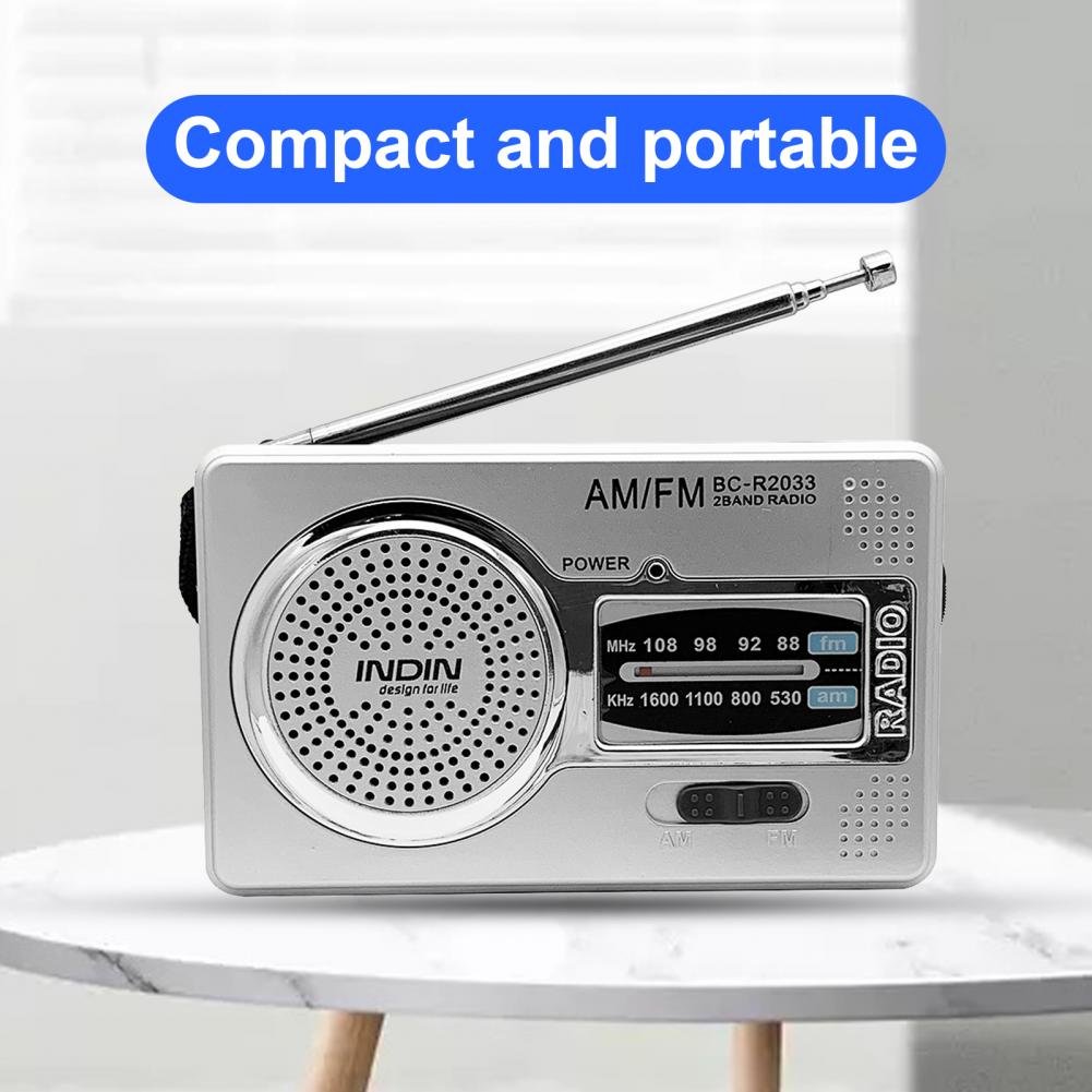 2024 New Portable Mini Pocket AA Battery FM AM Antenna Radio