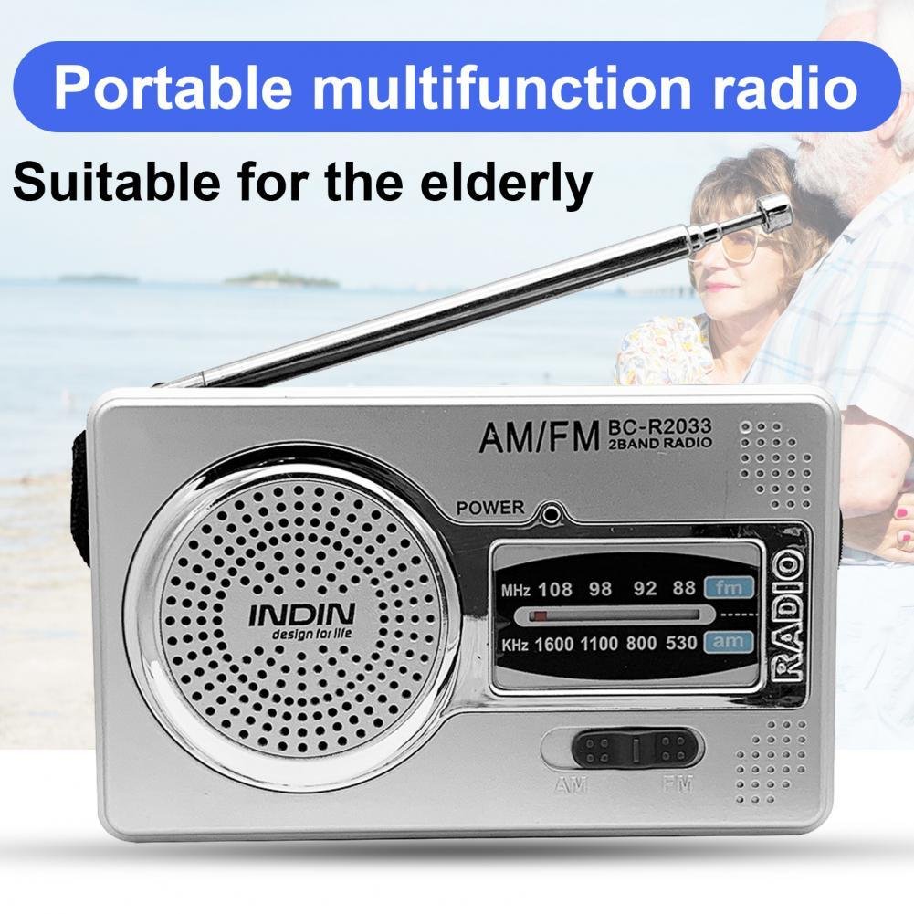 2024 New Portable Mini Pocket AA Battery FM AM Antenna Radio