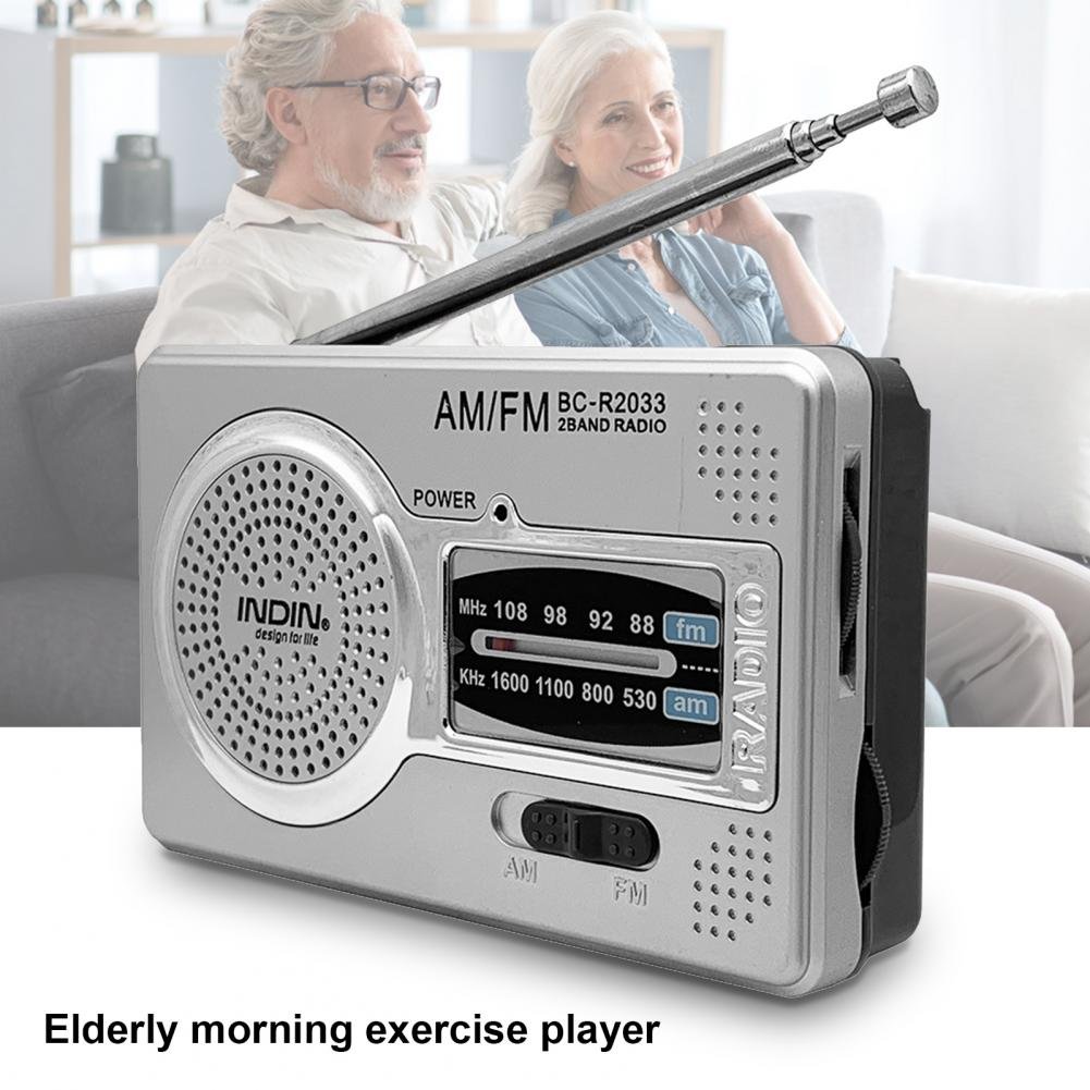2024 New Portable Mini Pocket AA Battery FM AM Antenna Radio