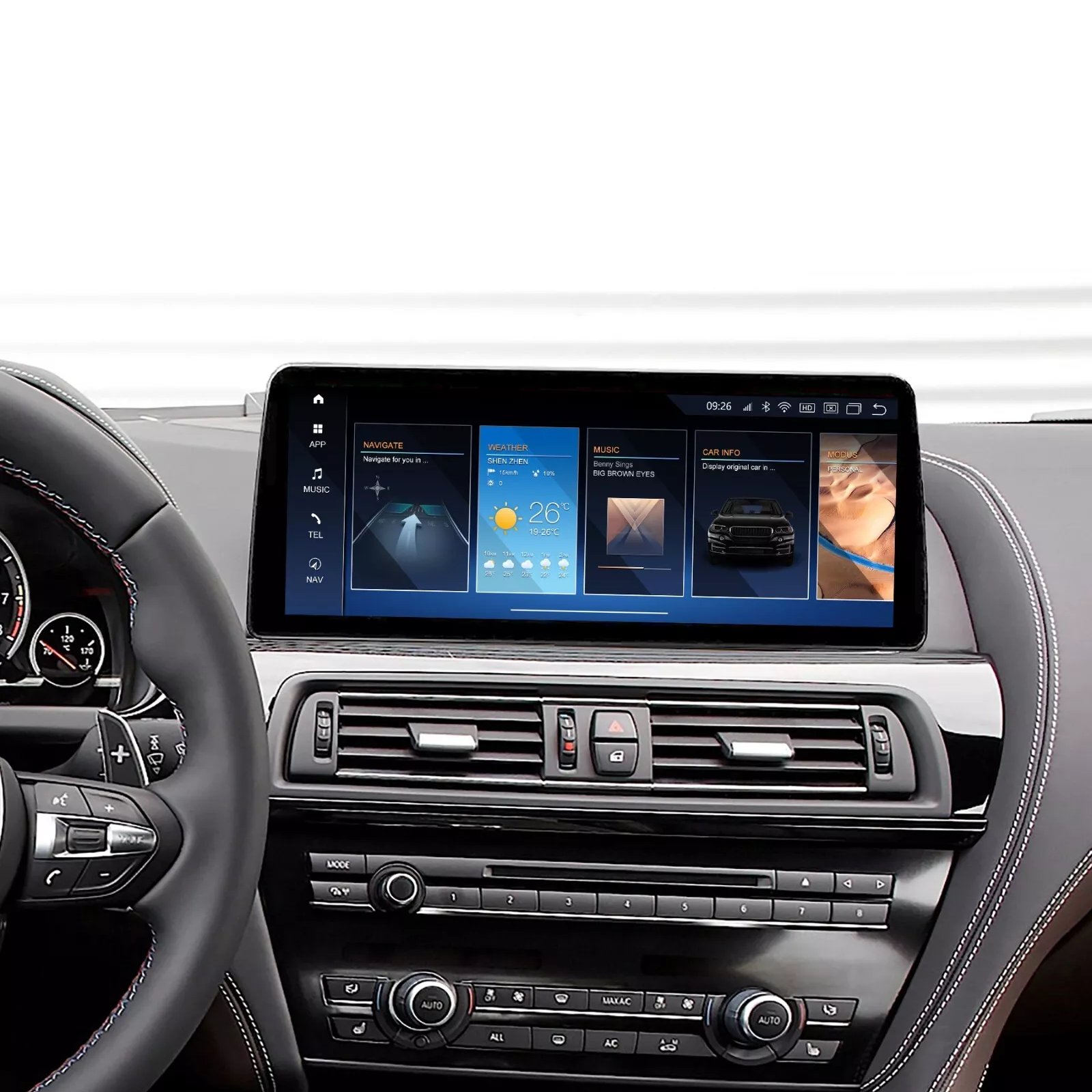 Android 13 8g+128g 12.3-inch multimedia radio dvd player navigation car support 360 For BMW 6 Series F06 2011 CIC system