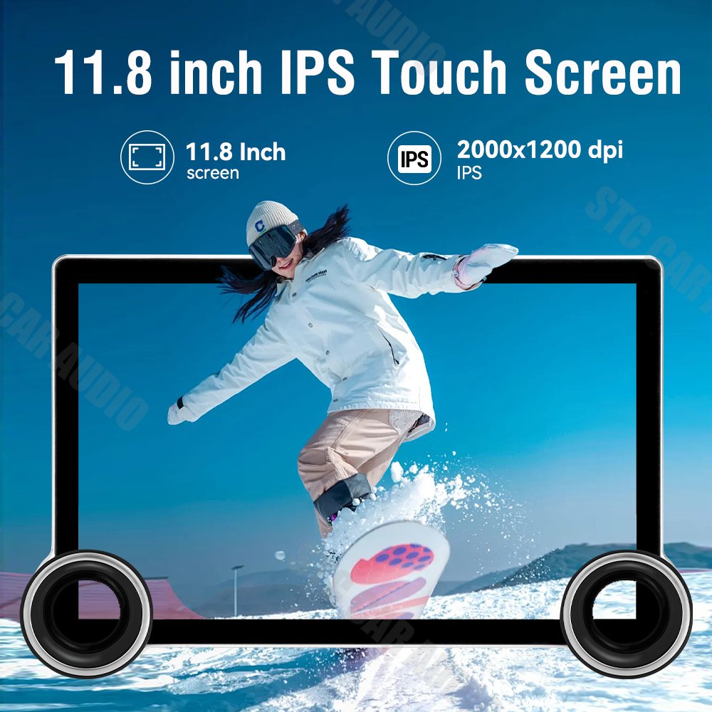 Android 12 Portable Car Audio System GPS Navigation DVD Player Stereo Multimedia-Touch Screen Radio MP3 Function DSP Included