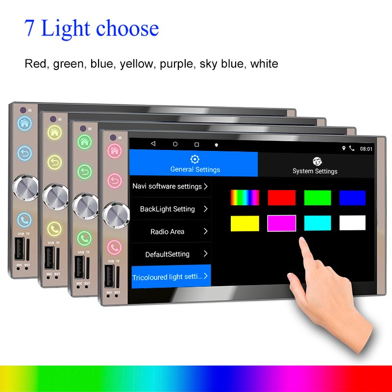 MCX 6.2 Inch 2 Din Gps car Mp5 Multimedia Video Music Radio Touch Screen Audio Android Cd Mp3 Car stereo Player