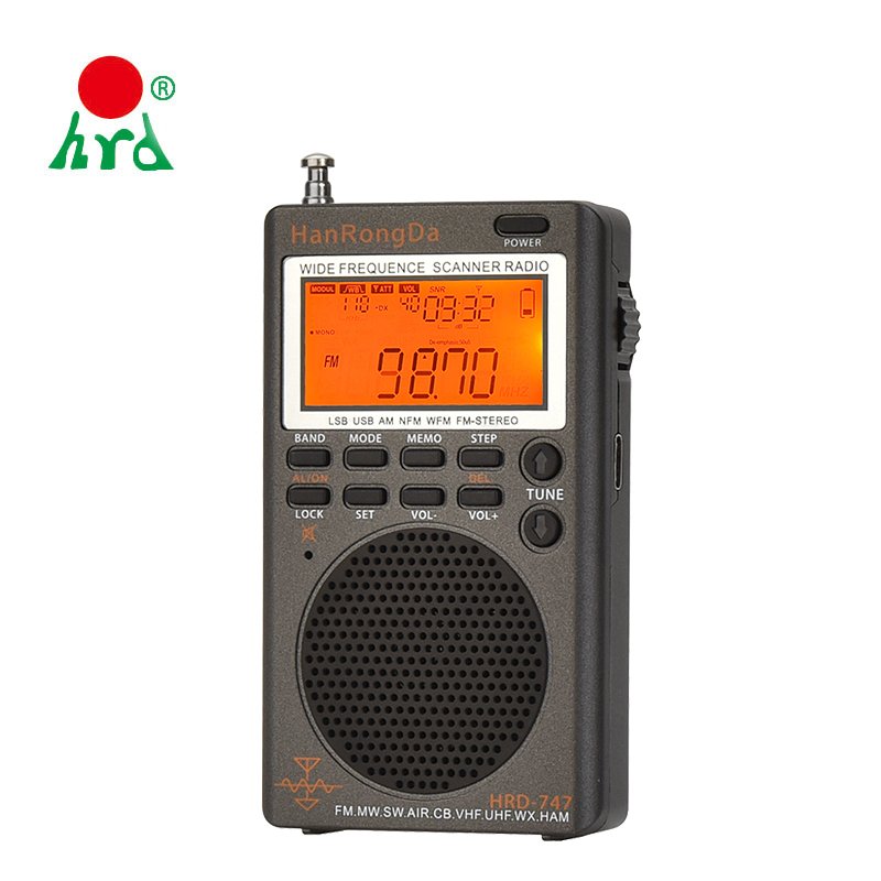 HRD 747 Portable All Band AM FM SW AIR Mini Digital Stereo Radio