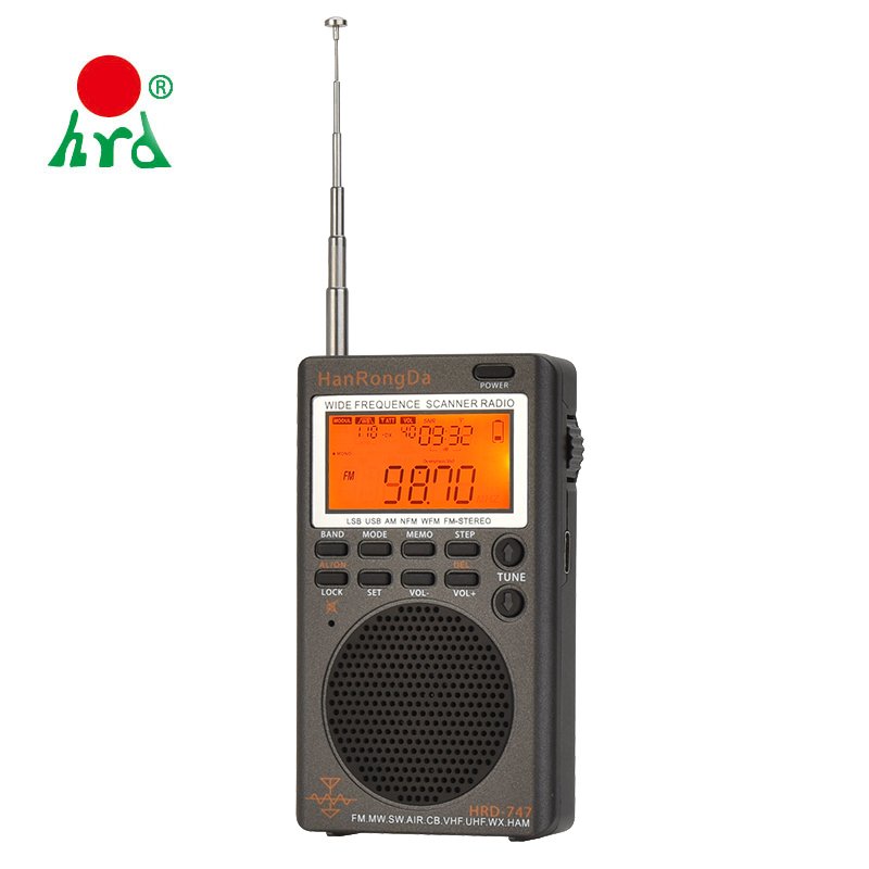 HRD 747 Portable All Band AM FM SW AIR Mini Digital Stereo Radio