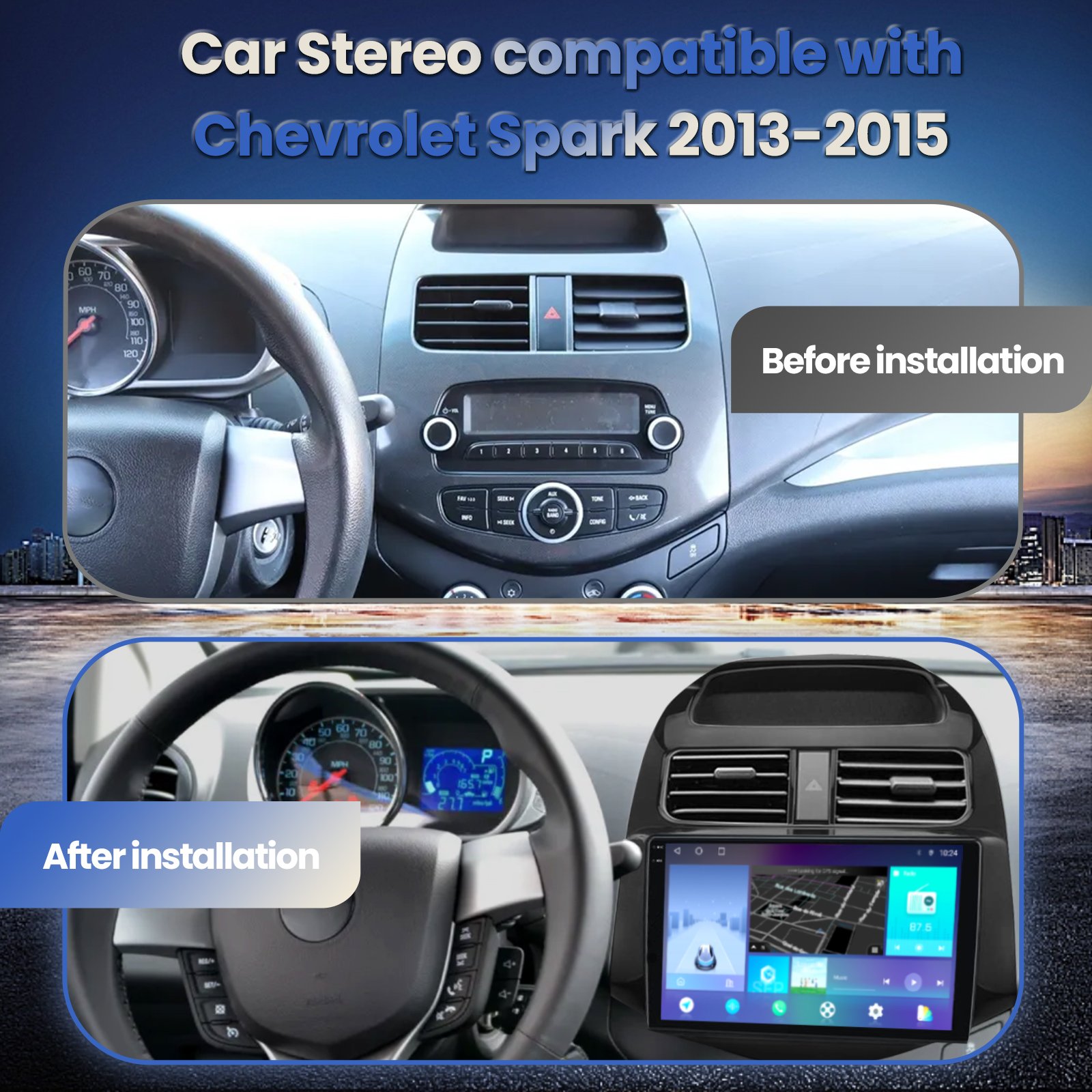 Chevrolet Android 12.0 Universal Car Radio TS10 TS118 Spark Radio Car Dvd Player for Spark 2013-2015 8 Core Bluetooth Fm Support