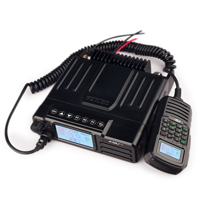 NEWEST KSUN 50W/40W Dual Band VHF&UHF Car Radio GPS Control Dual Mode Car Station National Intercom +50W High Power Car Radio
