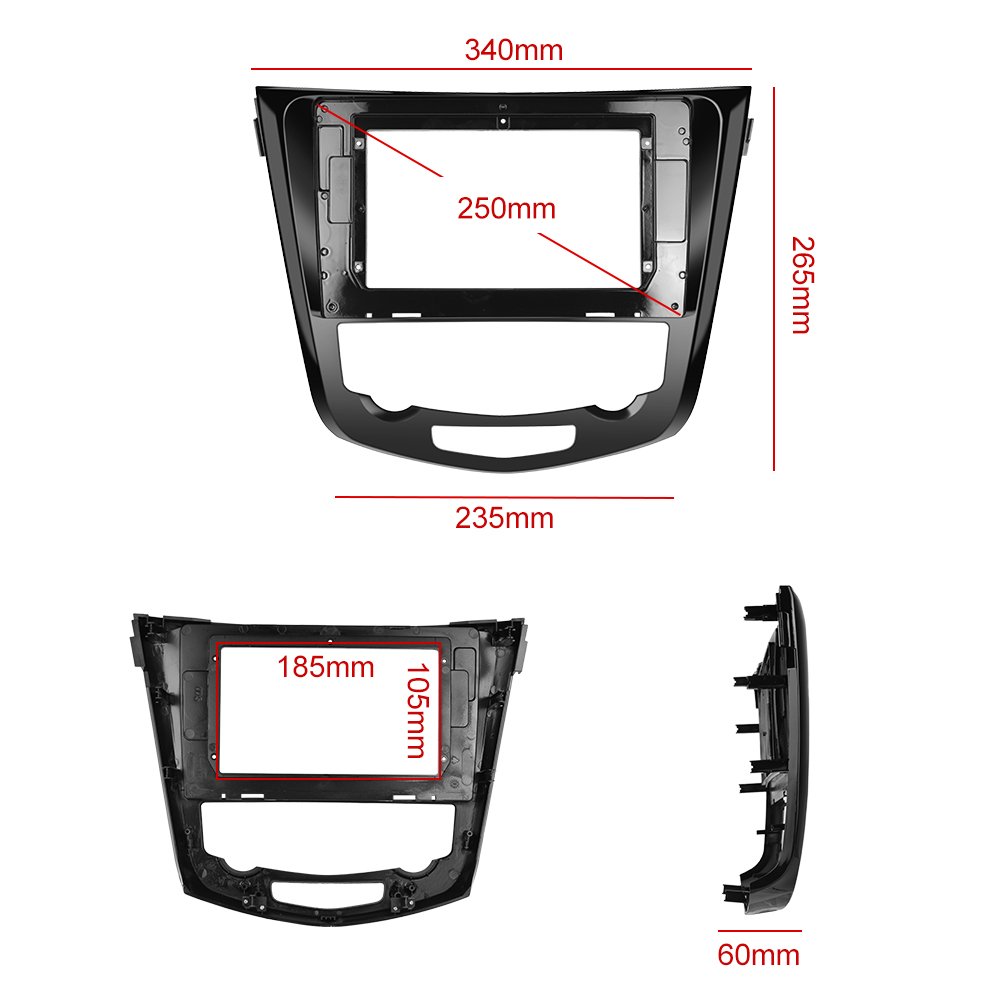 Podofo 2 Din 10'' Android car radio Plastic Frame Damage-free special kit For Nissan X-TRAIL 2014 + Canbus