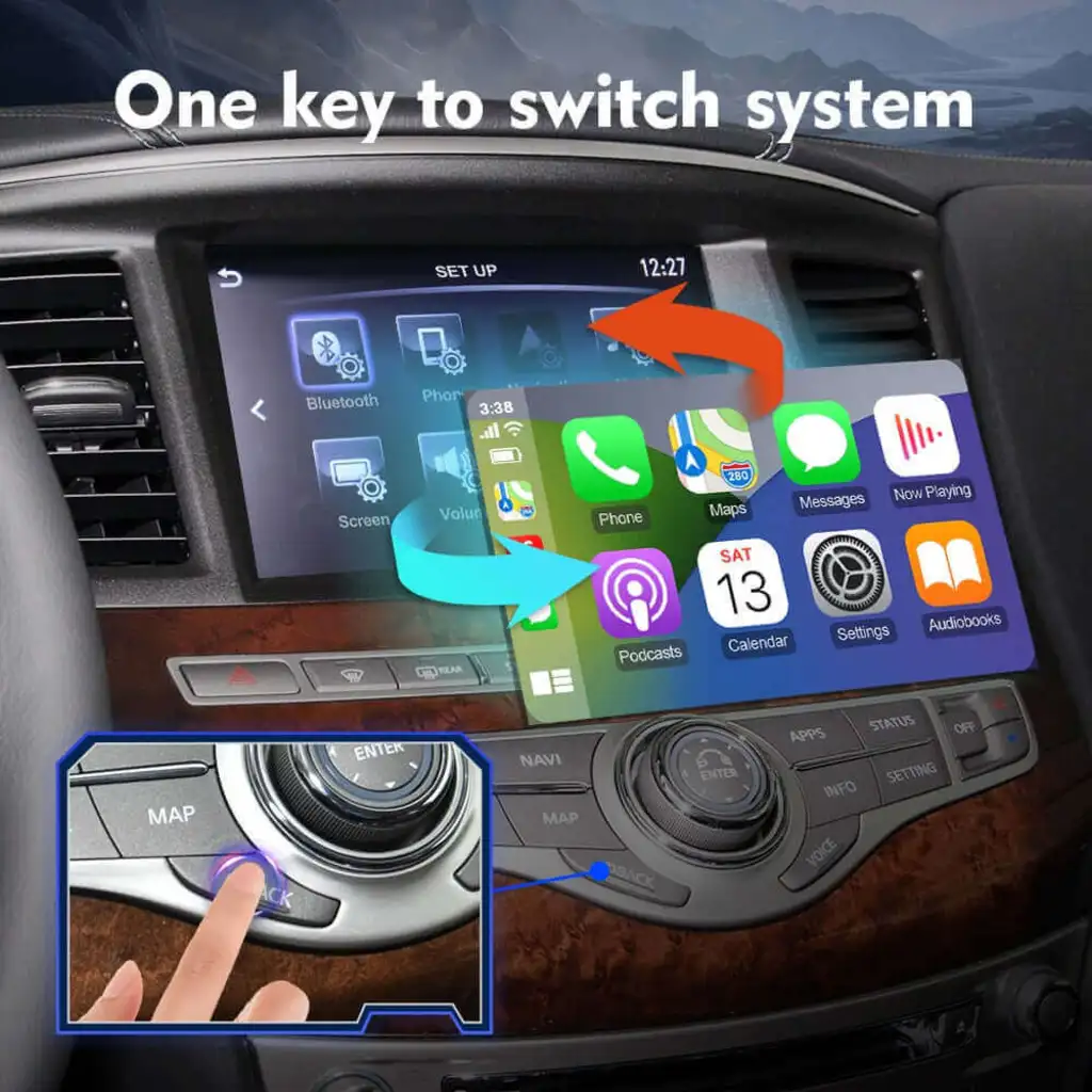 Wireless Apple Carplay For Infiniti Q50 Q50L 2015-2019 Android Auto carplay module Multimedia Interface Radio Player Navigation