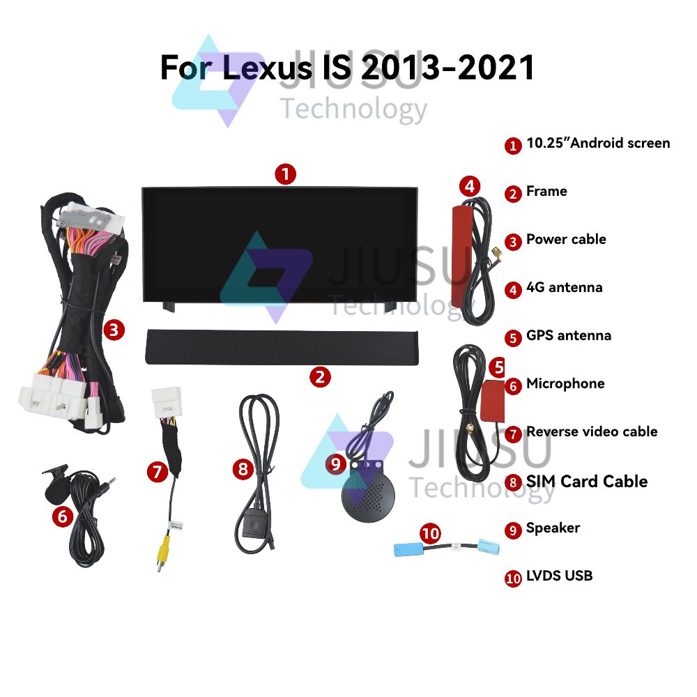 Touch Screen Android Car Radio GPS Navigation DVD Player Stereo Multimedia System for Lexus IS 2013-2016 with Carplay DSP DAB