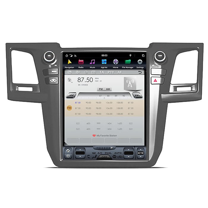 PX6 12.1" for Tesla Style Vertical Screen Android 9 Car DVD Player Navigation GPS Radio for TOYOTA for Fortuner OLD