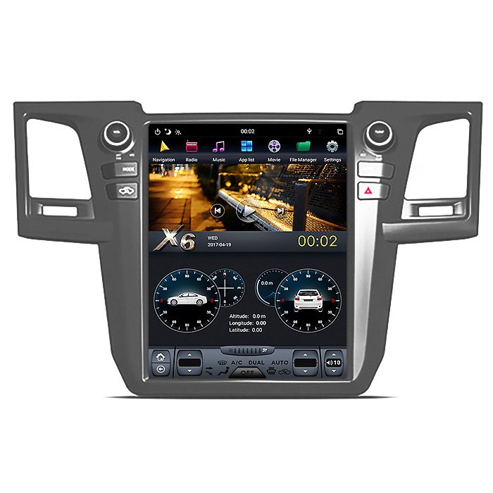 PX6 12.1" for Tesla Style Vertical Screen Android 9 Car DVD Player Navigation GPS Radio for TOYOTA for Fortuner OLD