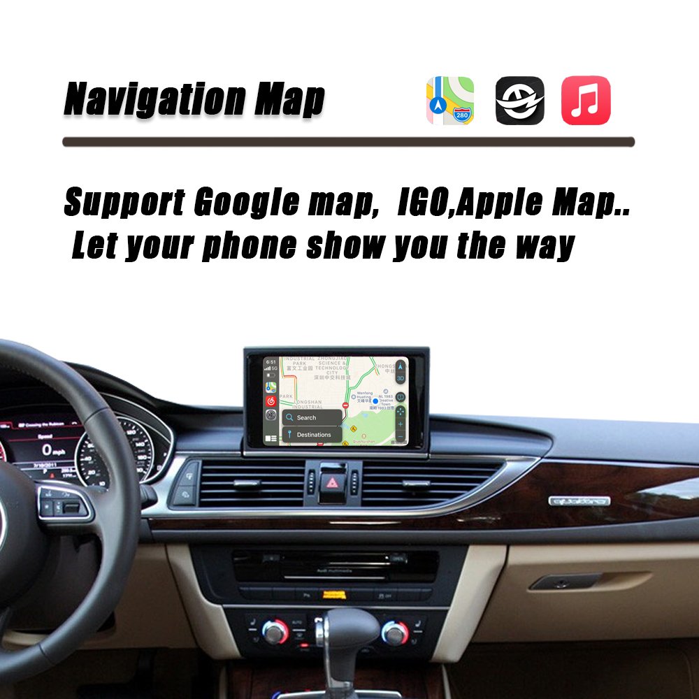CZT-AUTO Wireless Carplay Android Auto Interface For Audi 3GMMI RMC A6 A7 2012-2016 With Mirror Link AirPlay Radio Car Play