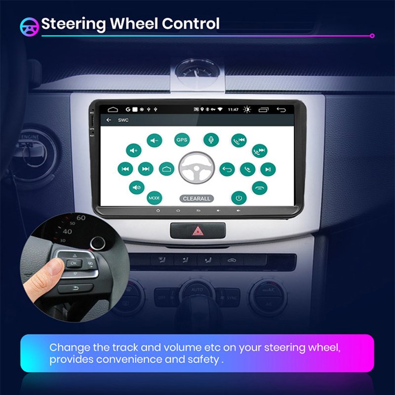 2 Din Android 10 Car radio GPS Navigation For VW Passat B6 amarok volkswagen Skoda Octavia 2 superbJetta T5 golf 5 6 Multimedia