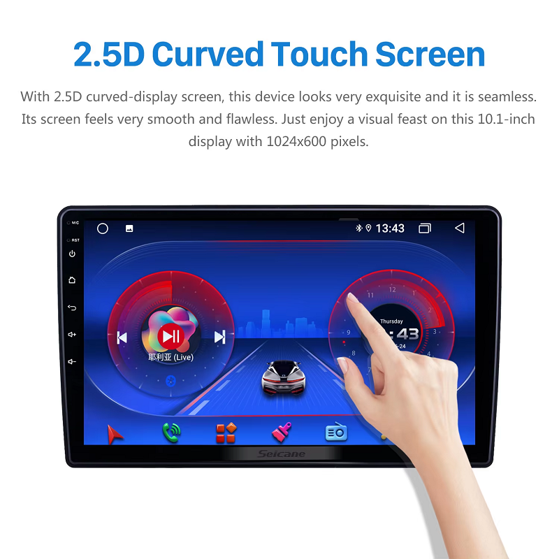 10.1 Inch android 12 Car Dvd Player GPS With BT Universal Car Stereo Radio System Support Carplay DVR