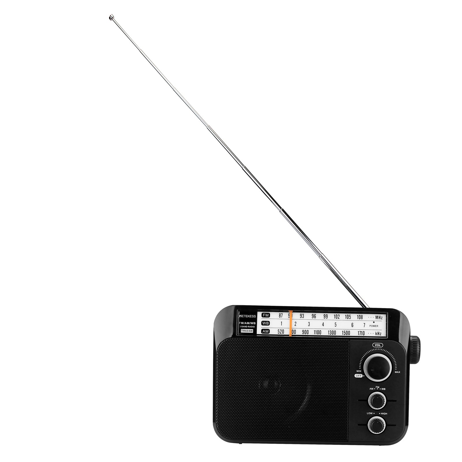 The updated Elderly FM AM WB 3 Band RADIO RETEKESS TR604W