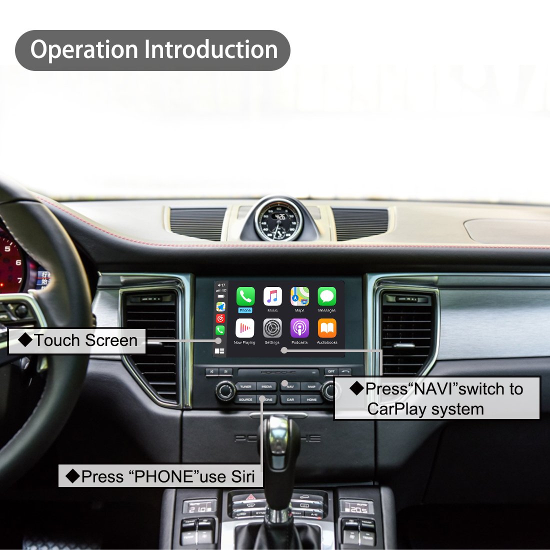 Joyeauto Wireless Apple Carplay Module for Porsche PCM 4.0 Cayenne Panamera Macan Bosxter 911 Android Carplay Wireless Adapter