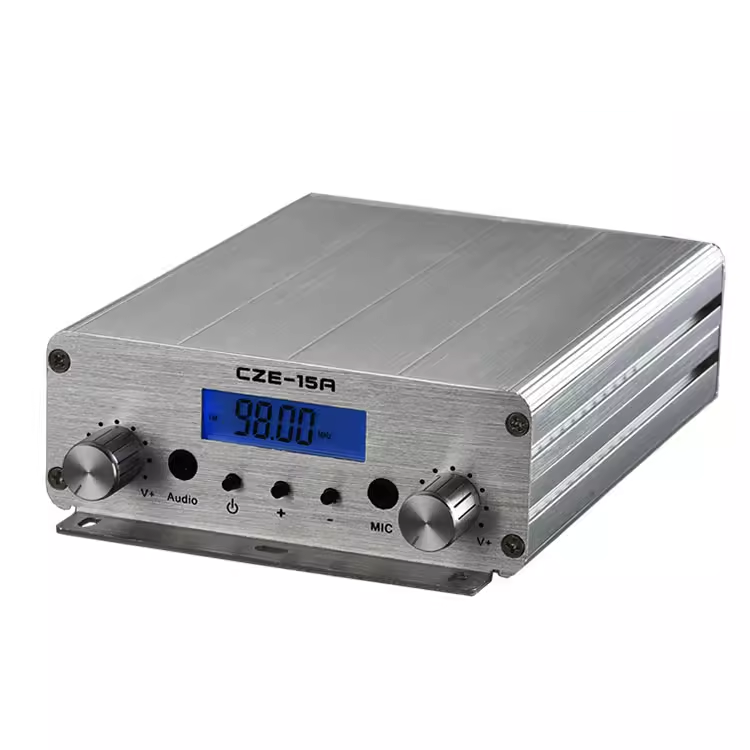 CZE-15A 15W Fm Transmitter Wireless Broadcast Radio Station Stereo PLL Audio Amplifier