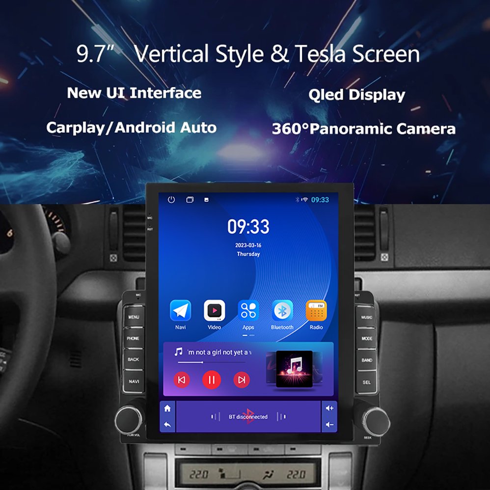 9.7 inch 2 din android car radio for Toyota IPSUM Avensis Verso Nissan Almera 2012-2019 Car Player Stereo GPS Navigation with