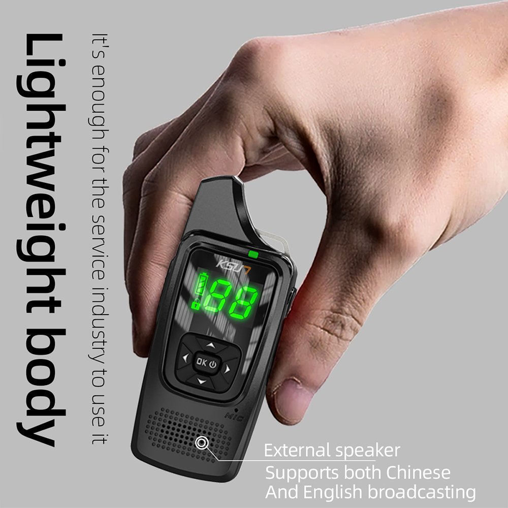 KSUN V6 Two Way Radio Hidden Display UHF Wireless Handheld Portable PTT Super Mini Ultra Small Walkie Talkie