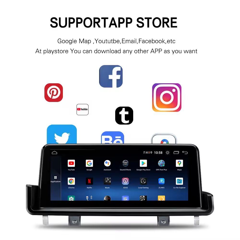 10.25 inch IPS Screen 8 Core Android auto Carplay GPS Navigation 4G For BMW E90E91E92E93 2004-2011 Car Radio Stereo