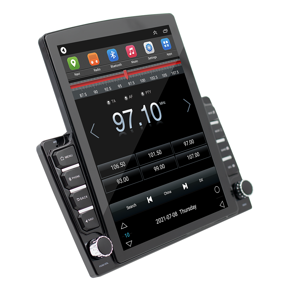 9.7 inch Vertical Tesla style Two Knobs Touch Screen Car Radio Stereo Android Navigation GPS Multimedia Monitor RDS EQ player