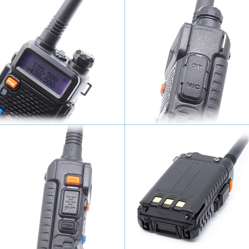 Baofeng UV5R High-Power Handheld Walkie Talkie One-Click Frequency Matching Outdoor Self-Driving Tours FM Radio Station English
