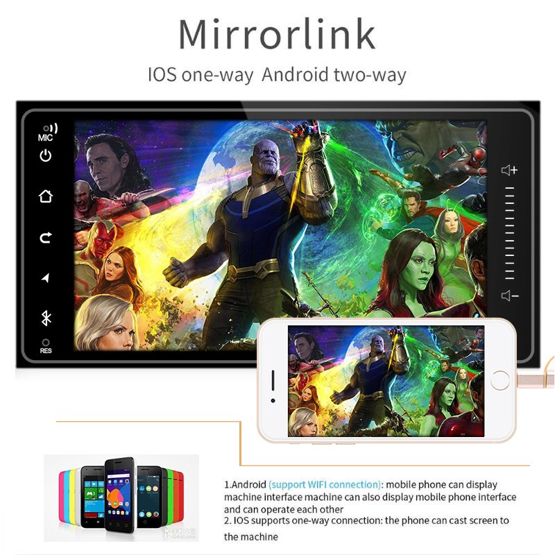 Android 9.1 2 din Car Audio Radio for Toyota Universal BT GPS Mirror Link Car Stereo System Car Multimedia Video DVD Player