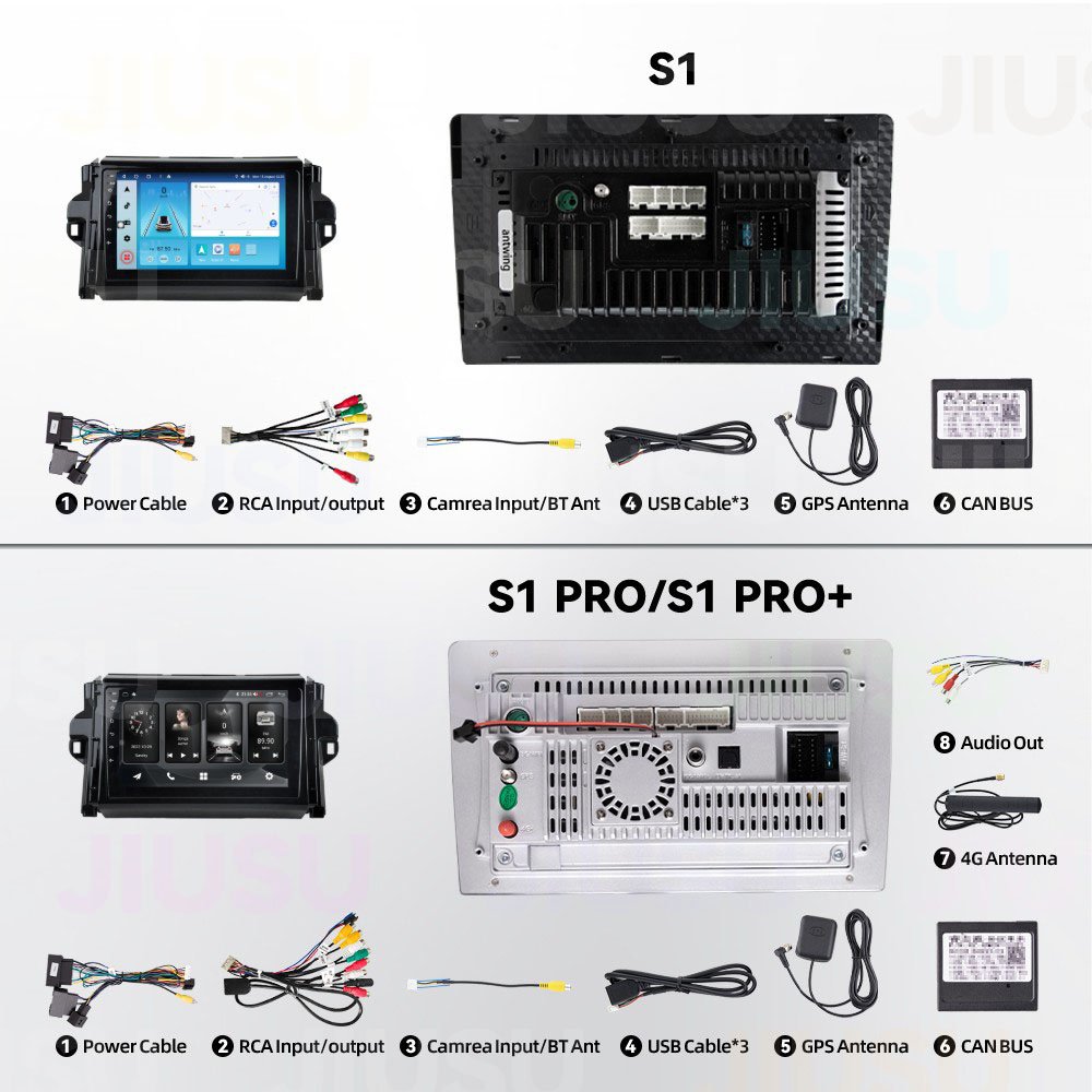 Touch Screen Android 13 Car Radio GPS Navigation DVD Player Stereo Multimedia Audio System for Toyota Fortuner Vigo 2015-2019