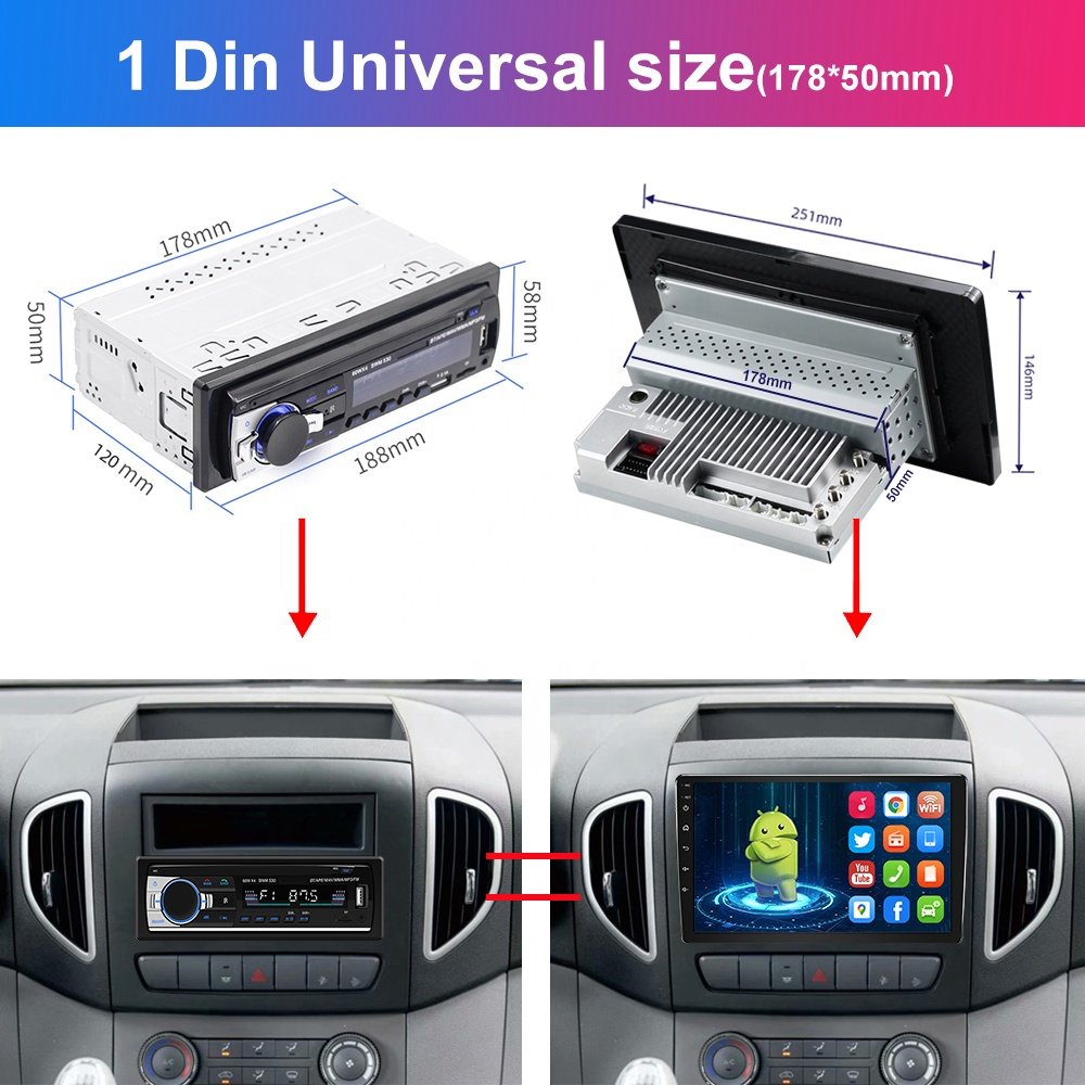 JYT 10inch 1 Din FM AM DSP RDS BT5.0 4G GPS RAM 2/4/6GB ROM 32/64/128GB car radio android navigation carplay