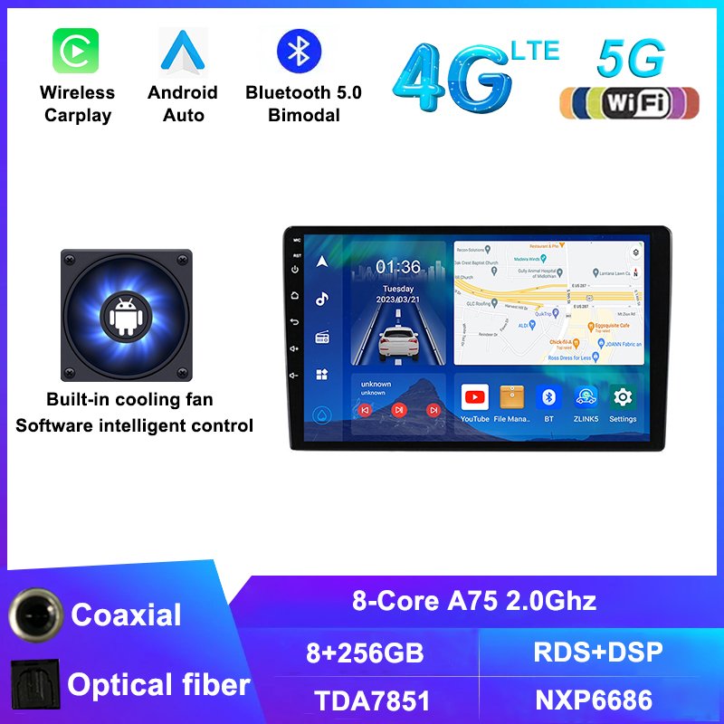 9 inch 2 din car radio Android Car player Radio Stereo Audio Multimedia Player GPS Navigation universal head unit with carplay