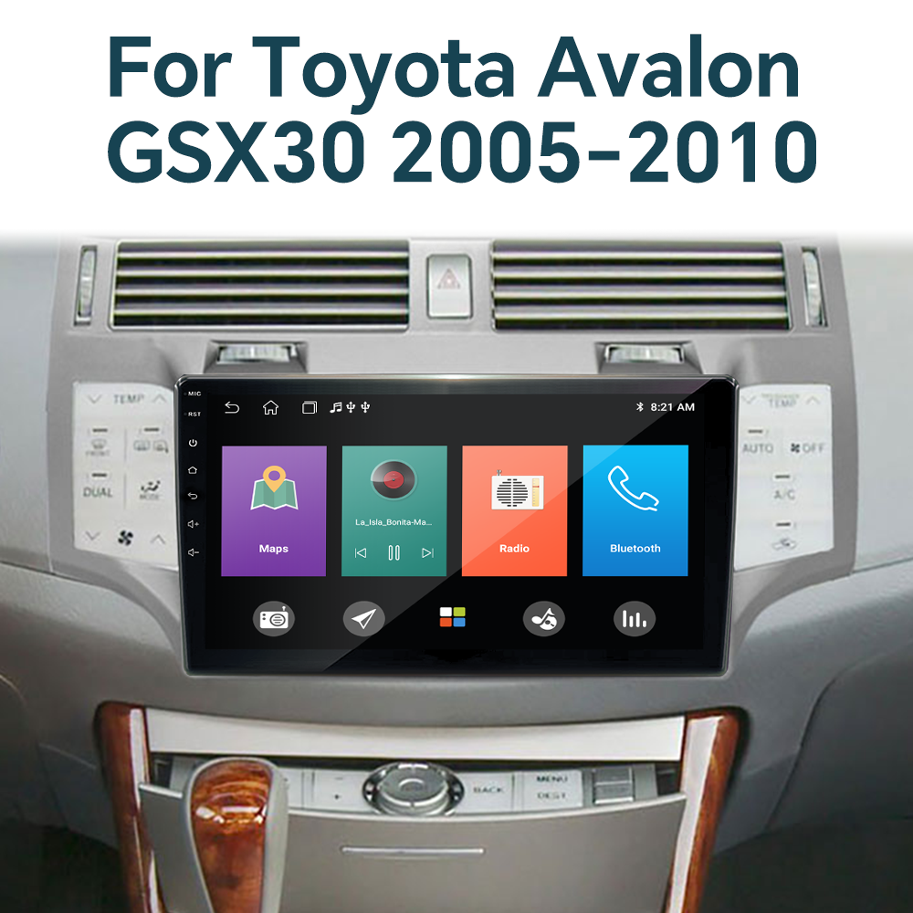 Android 11 Car Radio DVD Player Screen for Toyota Avalon GSX30 2005-2010 Stereo Audio Navigator GPS DSP BT 2Din Camera Car-play
