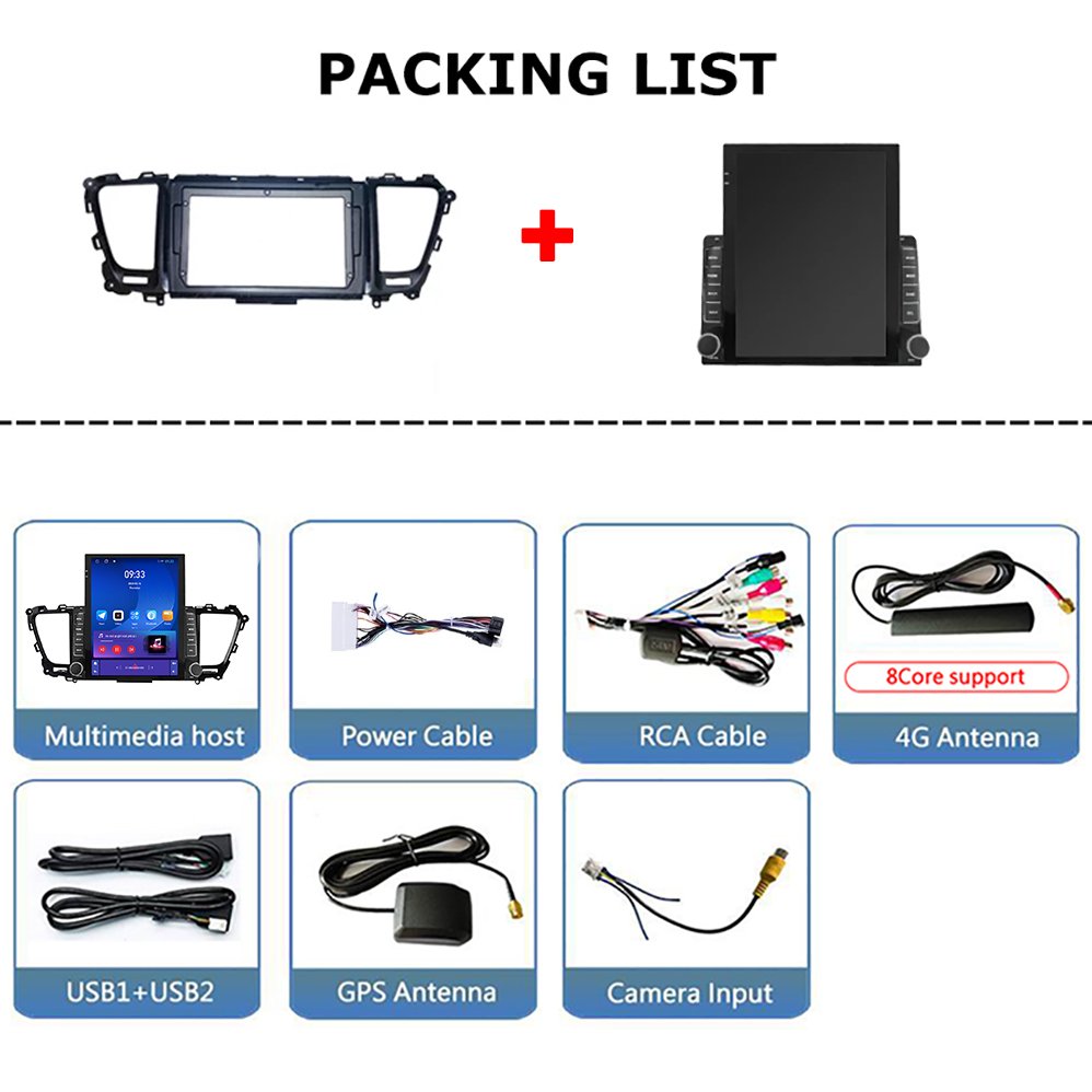 9.7'' Inch Android dvd Car Radio for Kia Carnival YP Sedona 3T 2014-2020 Tesla Vertical Screen Multimedia Stereo with Carplay