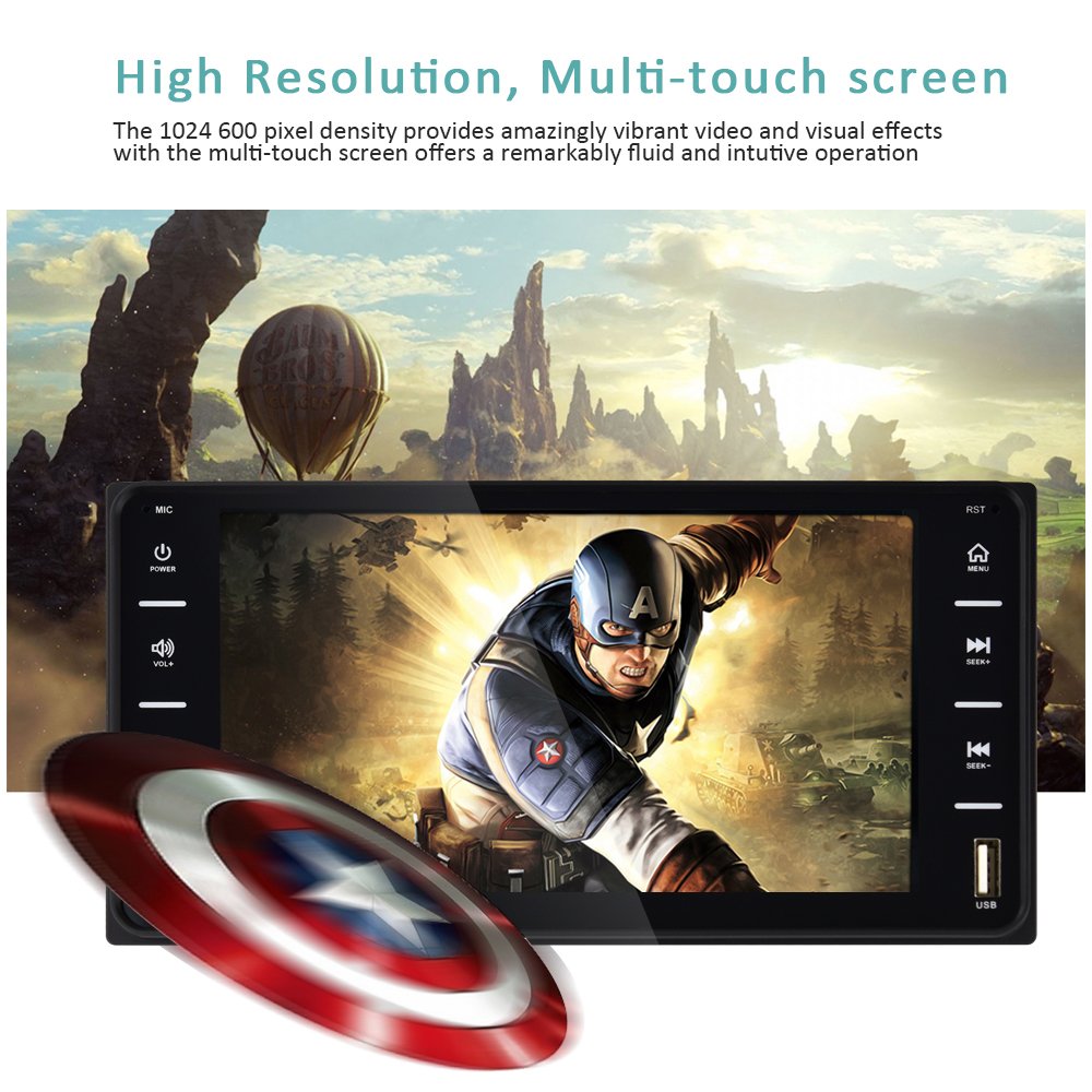 Podofo Autoradio For Toyota/Corolla 7 inch 2Din Car Radio for corolla with Phone Link BT USB
