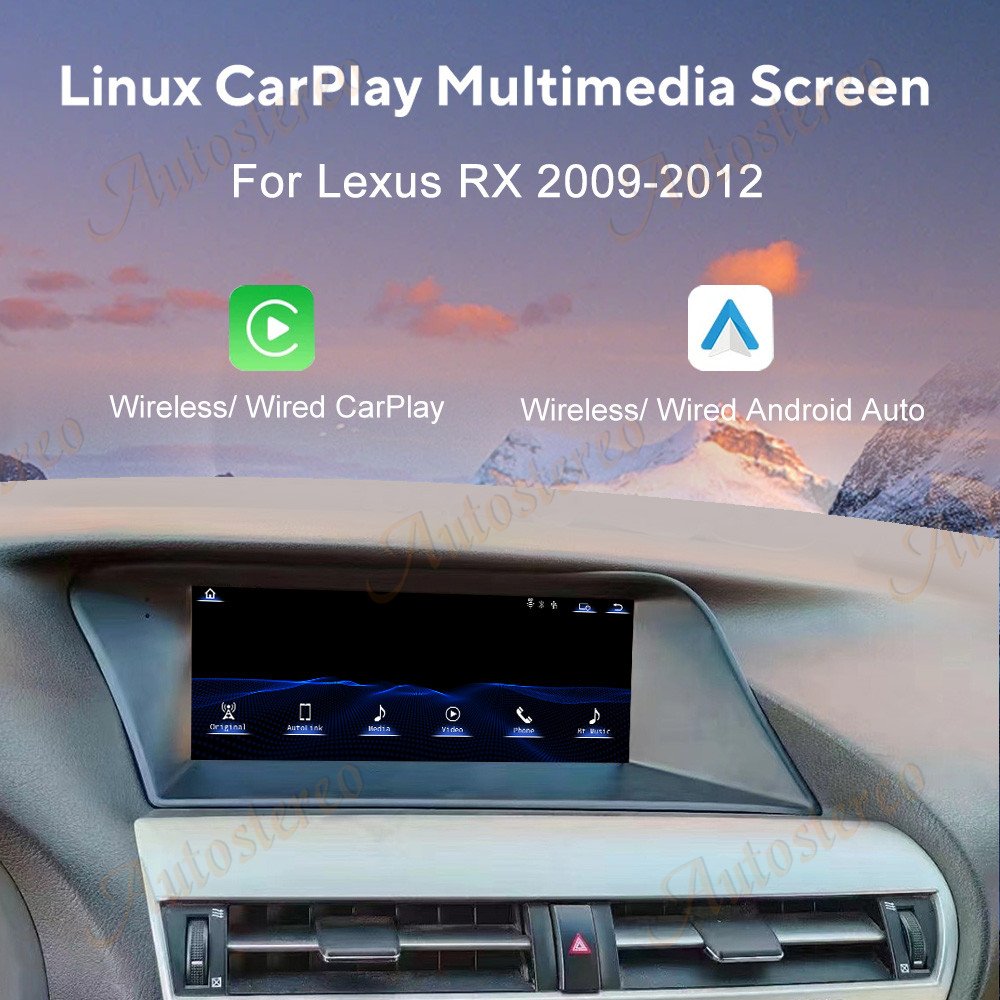 10.25/12.3 inch Linux System Car Radio For Lexus RX 2009-2012 GPS Navigation Stereo Multimedia Player Head Unit Audio DVD