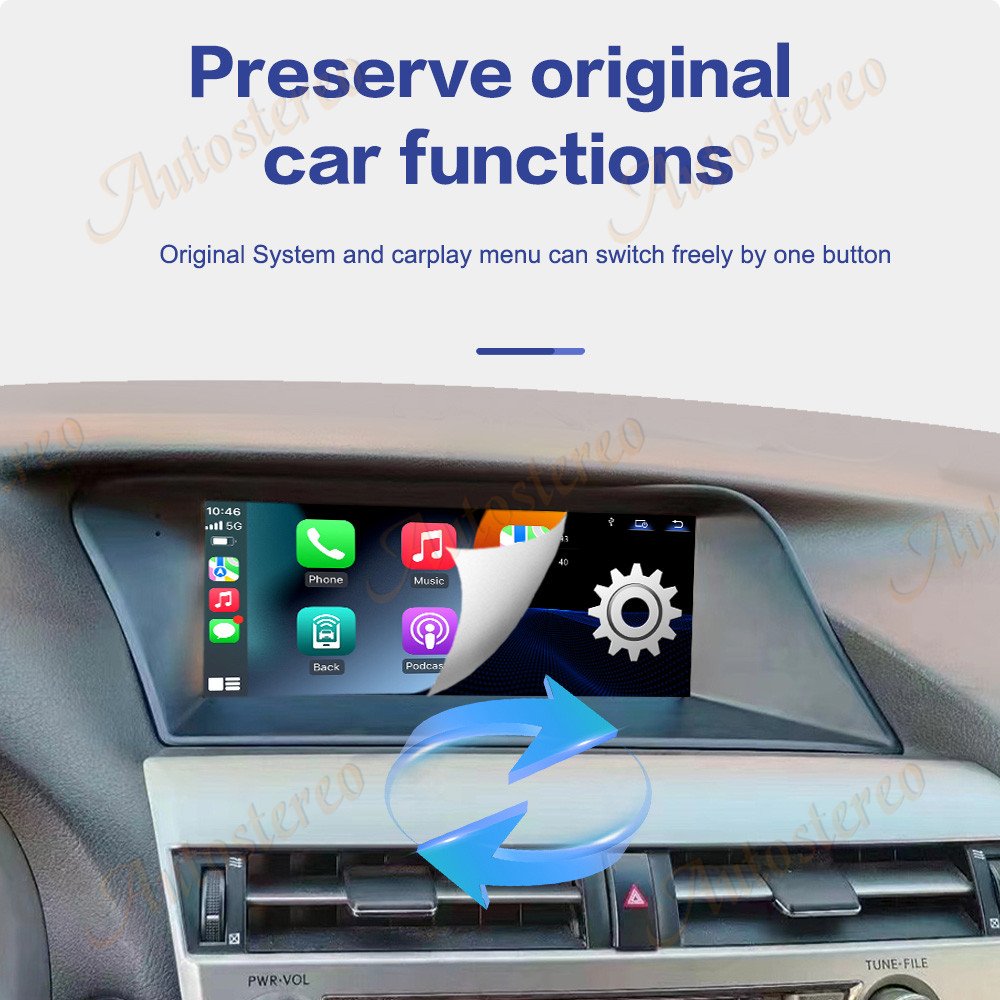 10.25/12.3 inch Linux System Car Radio For Lexus RX 2009-2012 GPS Navigation Stereo Multimedia Player Head Unit Audio DVD