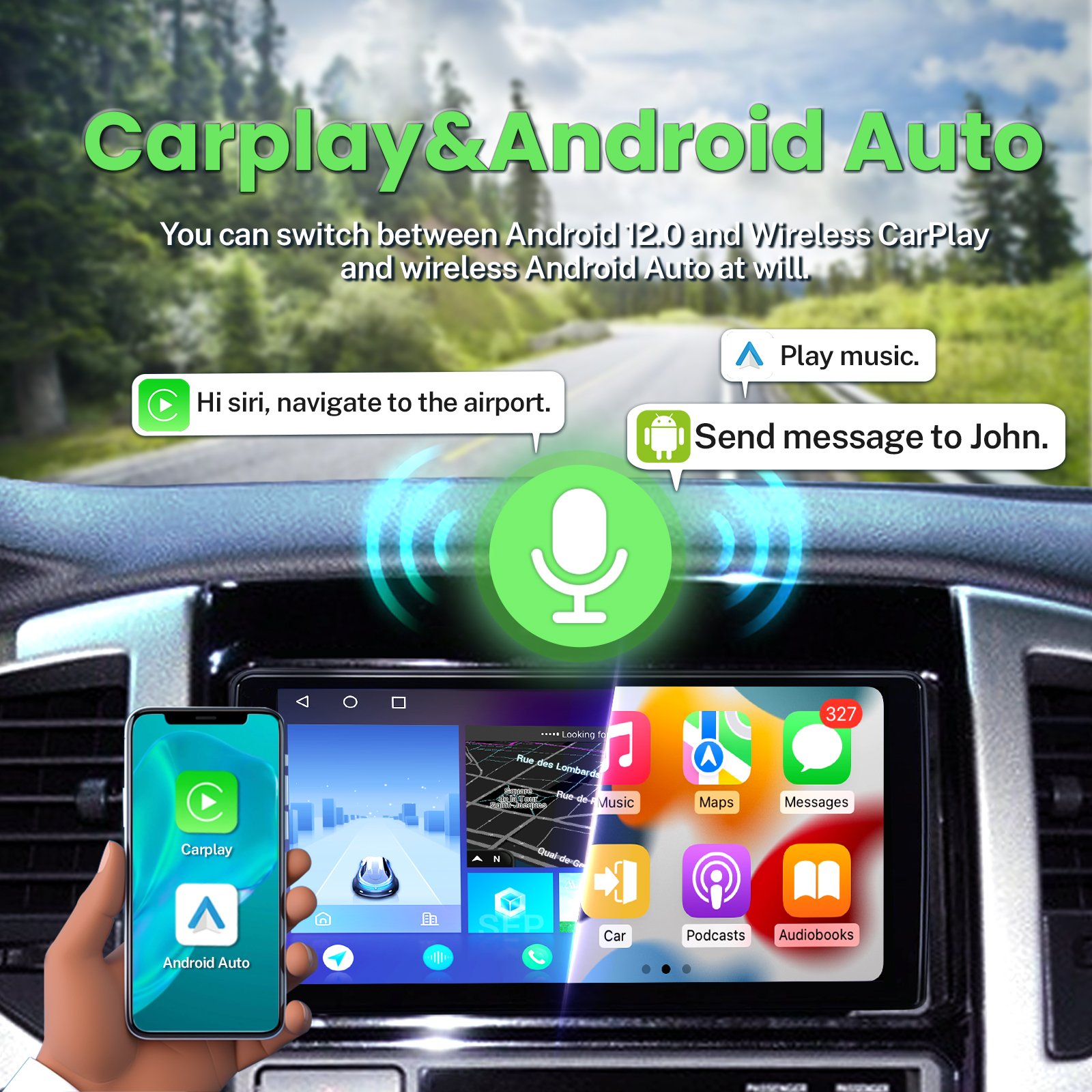 Simple soft Android Car Stereo Radio 9 inch auto radio For Ford Edge 2009-2014 Carplay DSP BT WiFi GPS FM