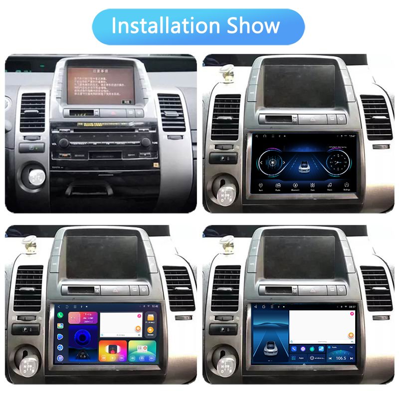 9" 4/8core android screen Auto car radio multimedia stereo player wireless Navigation Carplay GPS For Toyota Prius 2002-2009
