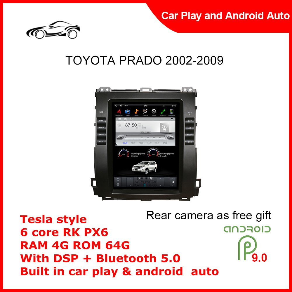 Car Monitor Video Player TOYOTA PRADO 2002-2009 Amazing Car Screen Android GPS Navigation Radio with HD Screen DSP WIFI