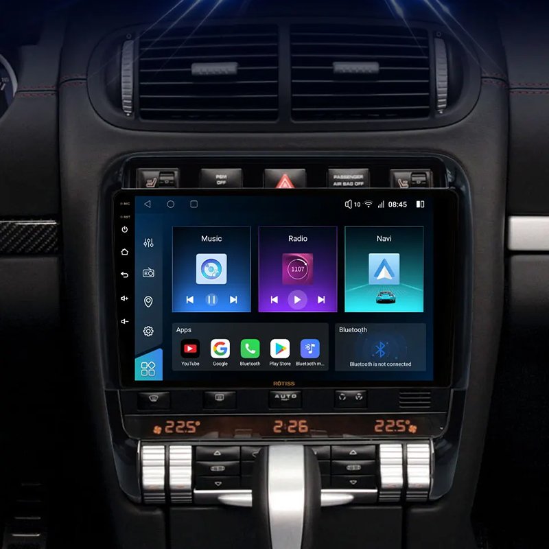 Rotiss 8Core Android Car Radio GPS For 2009+ PORSCHE CAYENNE 9INCH UV BLACK Auto CarPlay Stereo 4G SIM WIFI Head Unit Navigation