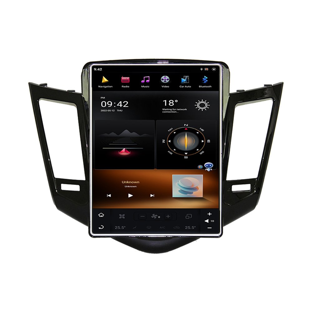 13.3" Android Touch Vertical Tesla Style Screen Car Radio Stereo Video GPS Headunit Carplay For Chevrolet Cruze 2009-2013