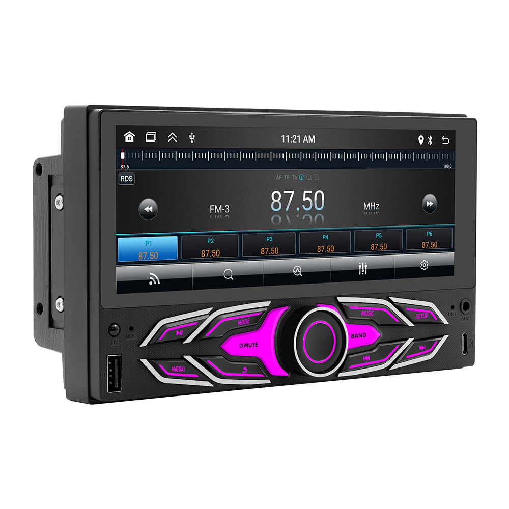Bestree hot sale 6.86 inch double 2 din touch screen android auto car radio mp5 player with GPS wifi Navigation wireless carplay