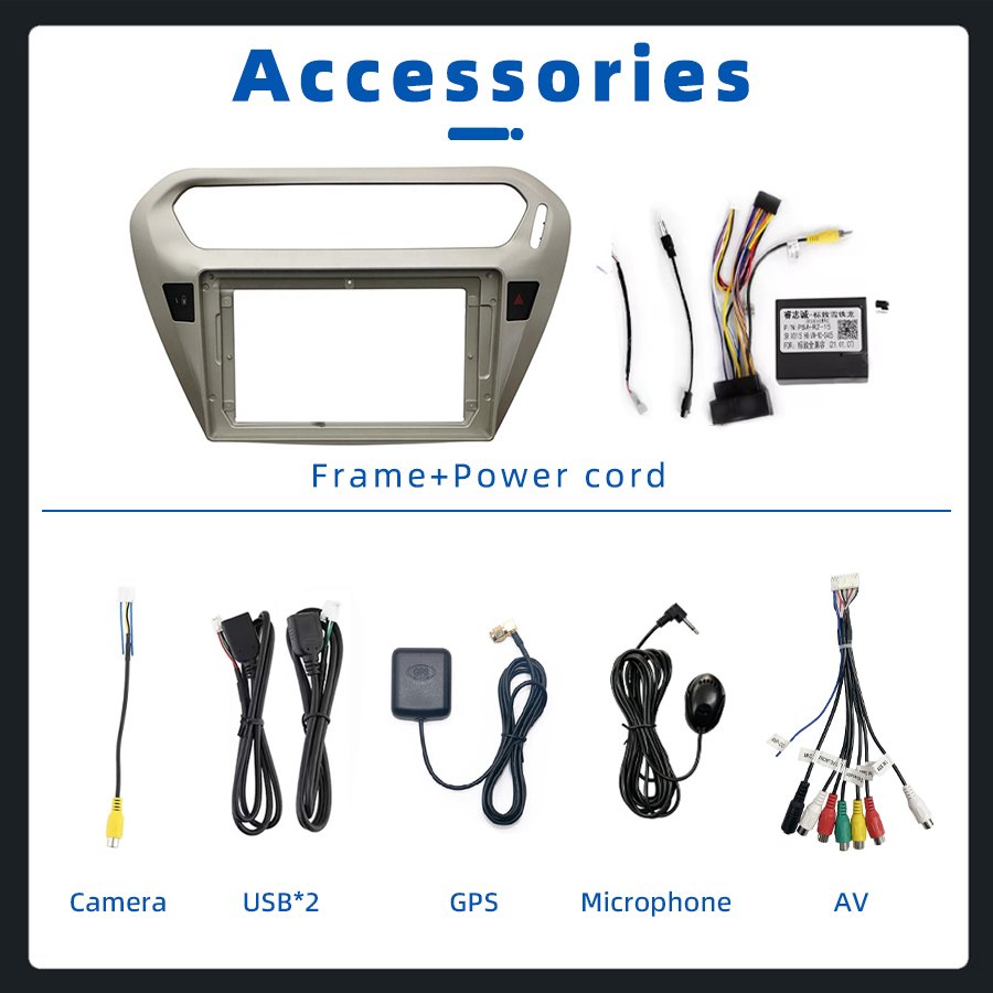 Android 13 2+32GB IPS 1280*720 Screen Car Radio For Peugeot 301 Video Stereo Wifi GPS Navigation Carplay Auto