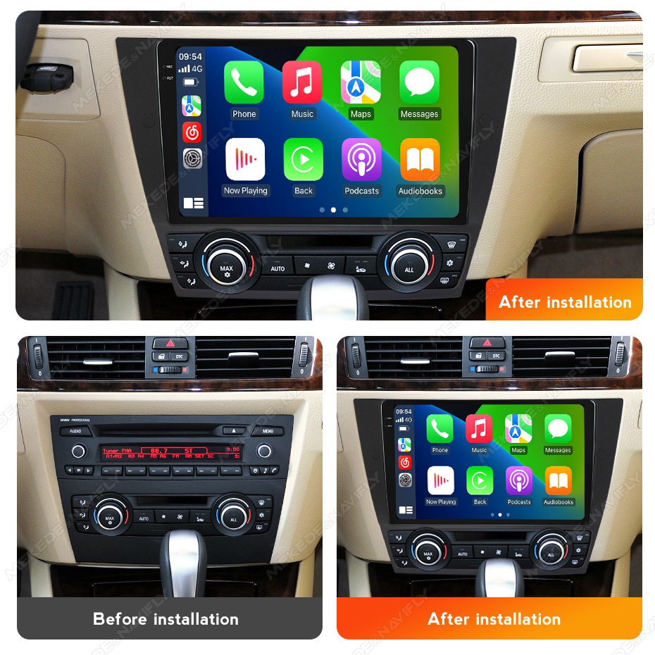 MEKEDE MS Android 12 IPS 8Core Car Auto radio DVD Player Video for BMW E90 E91 E92 E93 8+128GB GPS Radio Car stereo BT Car-play