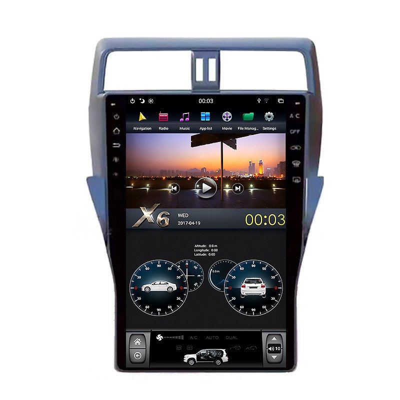 Tesla Android 16 inch Car video radio dvd player For Toyota Prado 2018 With Car GPS Navigation carplay IPS touch screen