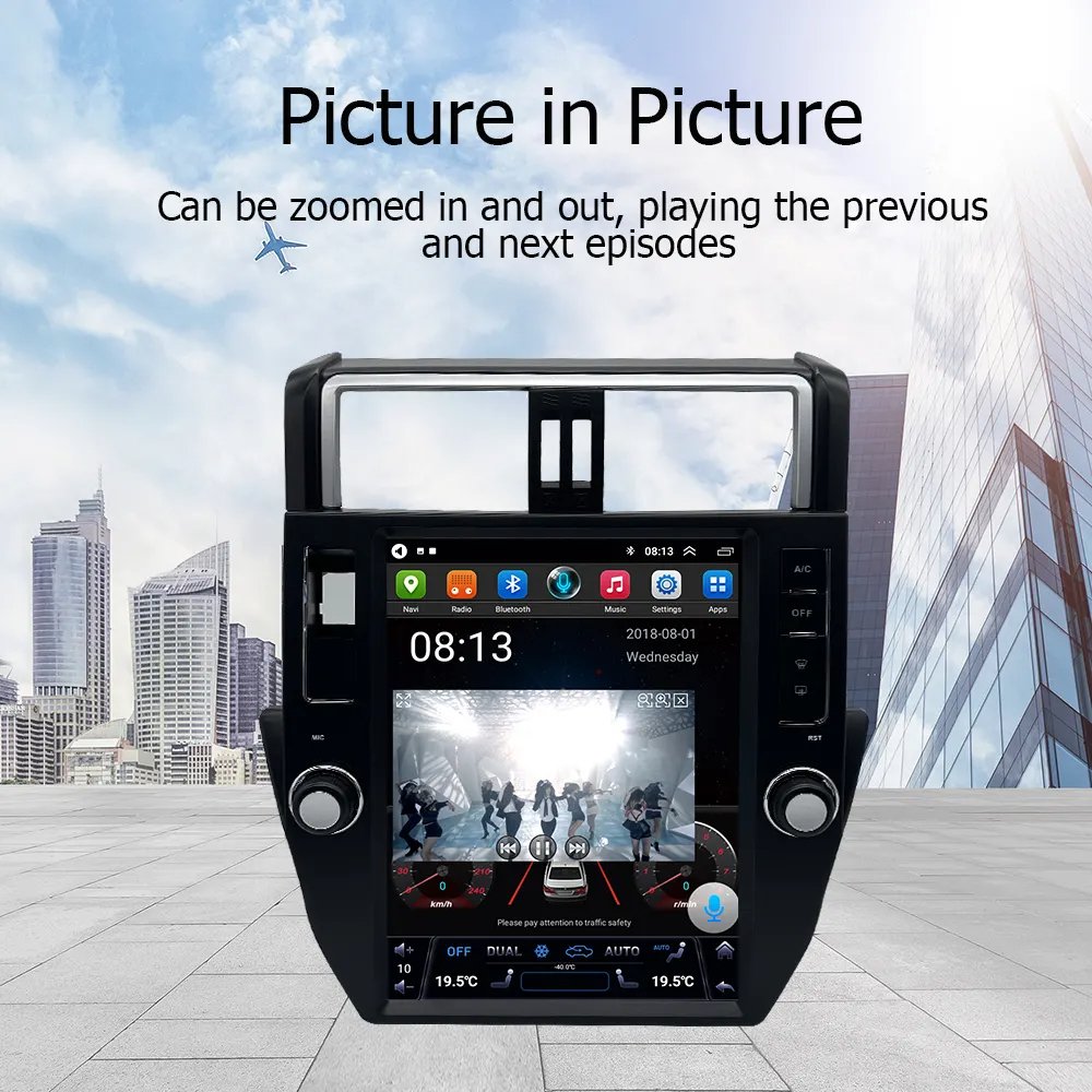 Car Radio For Toyota Land Cruiser Prado 2010 -2013 With Touch Screen Multimedia Video Player Navigation Gps Stereo Carplay