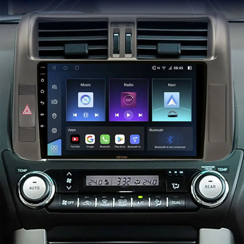 For TOYOTA PRADO 2010+ 9" car dvd player Rotiss 8Core Android Car Radio GPS 2Din pantallas para autos auto monitor