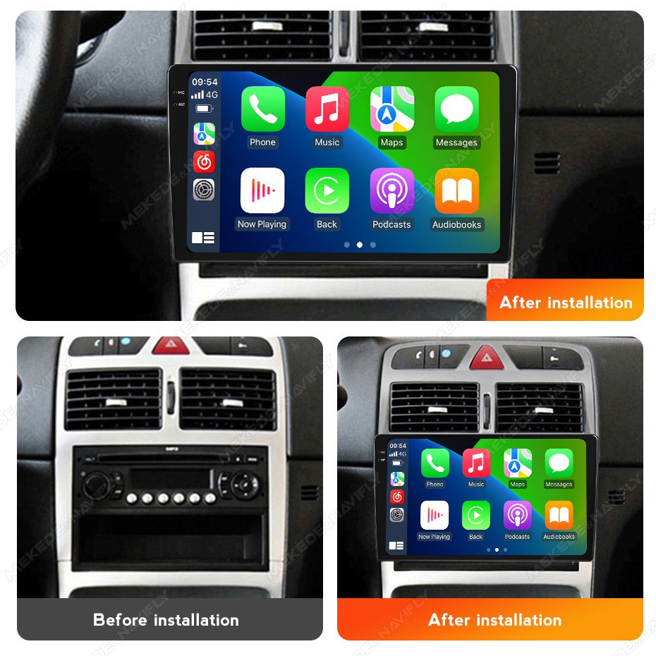 MEKEDE MS Android 2.5D IPS DSP 4G LTE Car dvd player For Peugeot 307 2001-2008 4+128GB Car-play RDS BT WIFI Auto radio