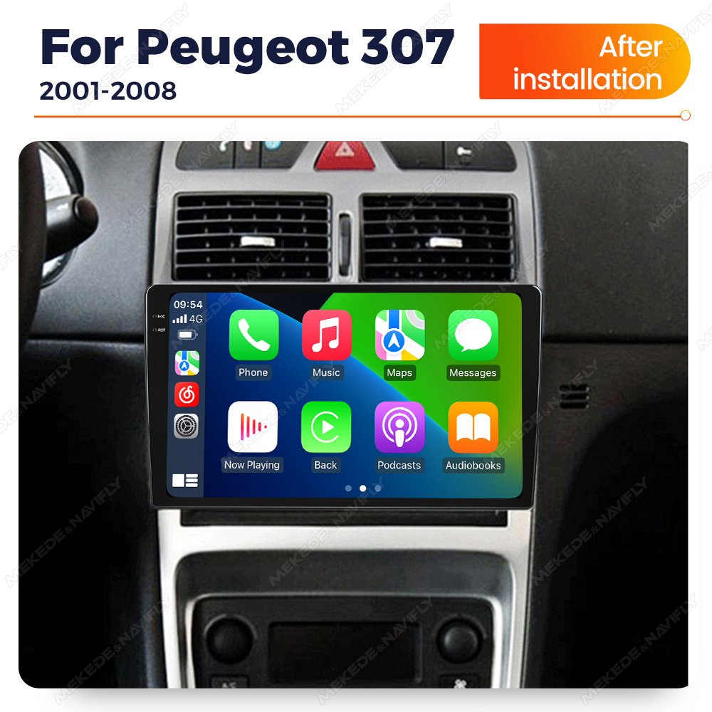MEKEDE MS Android 2.5D IPS DSP 4G LTE Car dvd player For Peugeot 307 2001-2008 4+128GB Car-play RDS BT WIFI Auto radio