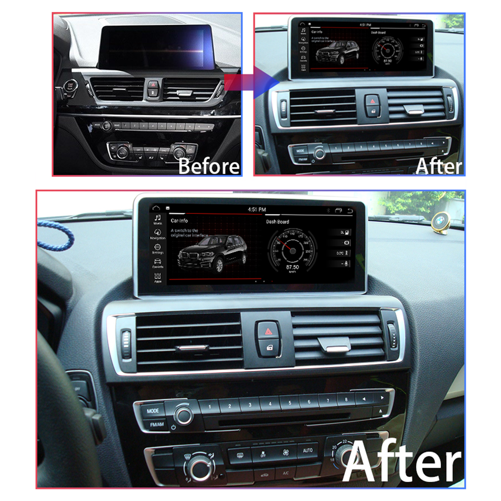 Bosstar 10.25" Touch Screen Car Radio For BMW 1 Series E81 E82 E87 E88 2004-2012 Head Unit Car Wireless CarPlay Android Auto