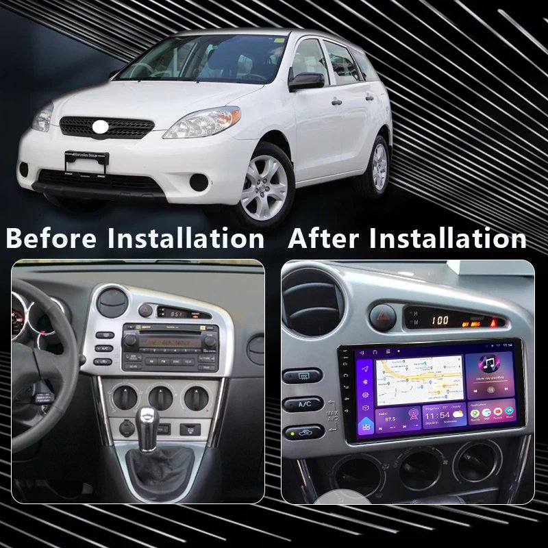 Android 13 Car Radio Carplay For Toyota Corolla Matrix 2003-2008 Stereo Car GPS Navigation Multimedia Head Unit Video Player